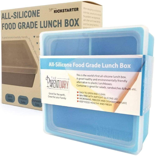 All Silicone Lunch Box Cubes Food Storage Containers