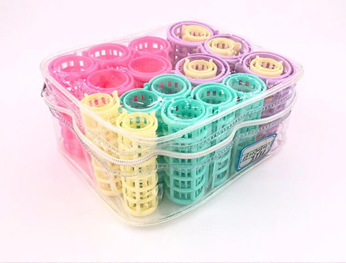 20 Pcs Self Grip Hair Roller Sets Hairdressing Curlers Diy Curly Hairstyle For Women Ladies