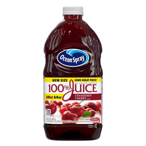 Ocean Spray 100% Juice, Cranberry Cherry Flavor, 64 Fl Oz