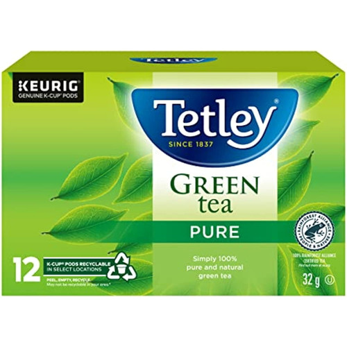 12 Pack Single Serve Tetley Green Tea K-cup Pods