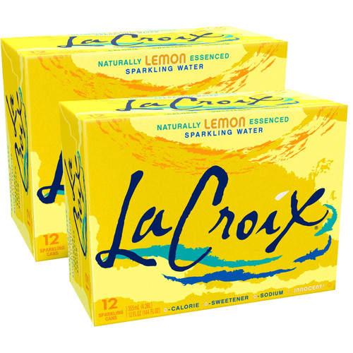 Lacroix Sparkling Water, Lemon- 2/12 Packs 12 Oz