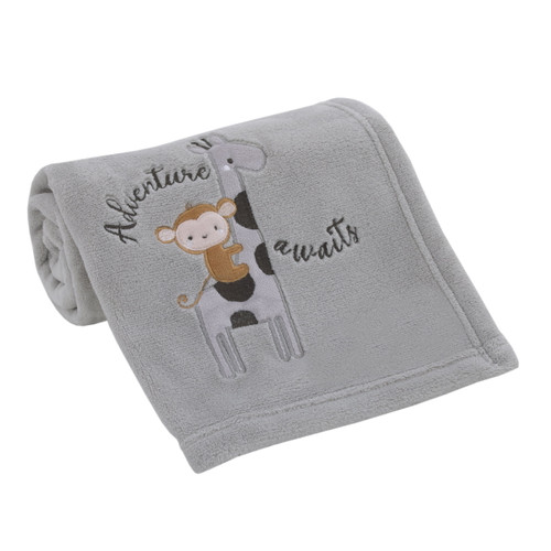 Little Love By Nojo Jungle Ride Baby Blanket With Applique