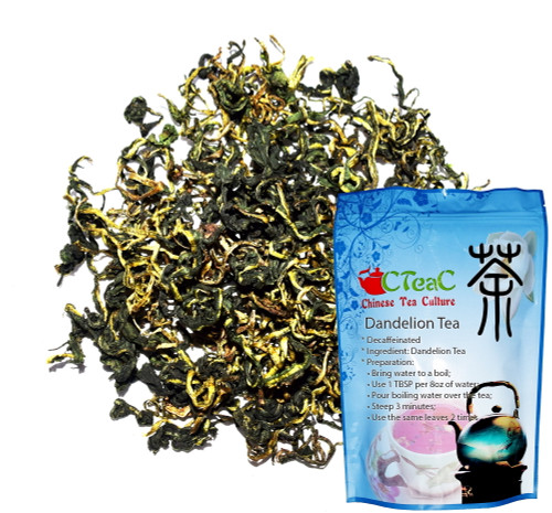 Chinese Tea Culture Dandelion Tea, Decaffeinated, Slightly Sweet, Grown And Processed Naturally, No Harmful Chemicals, Loose Leaf Tea - 2oz