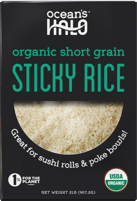 Ocean's Halo 2 Pack Short Grain Sticky Rice, Vegan, Usda Organic