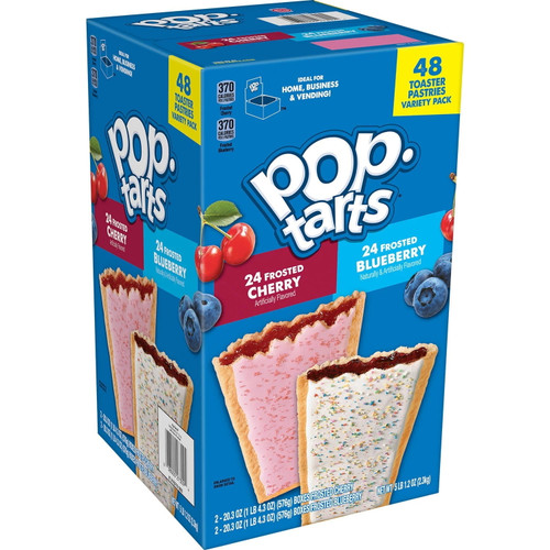 Kellogg's Pop-tart Variety Pack, Blueberry And Cherry (48 Count)