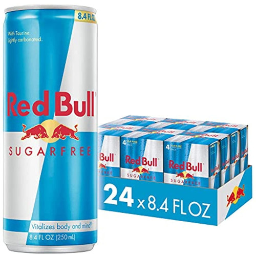 Red Bull Energy Drink, Sugar Free, 8.4 Fl Oz (24 Pack)