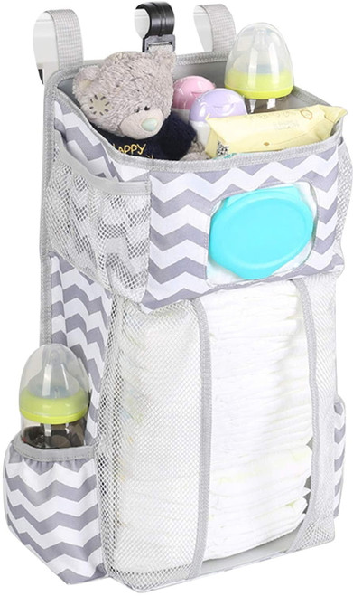 Nursery Hanging Storage Bag Foldable Large Capacity Crib Bedside Pocket For Baby Changing Table Baby Shower Gifts For Mum