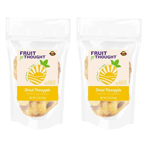 Fruit For Thought Dried Fruit (dried Pineapple, 12 Ounce (pack Of 2))