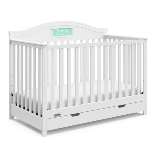 Graco Story 5-in-1 Convertible Baby Crib With Drawer White