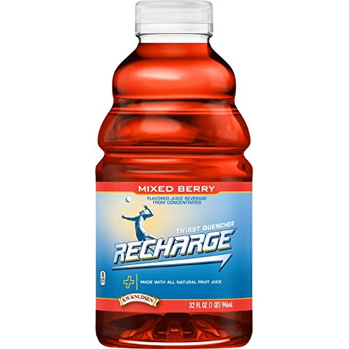 R.w. Knudsen Recharge Mixed Berry Flavored Juice Sports Beverage With Electrolytes, 32 Ounces
