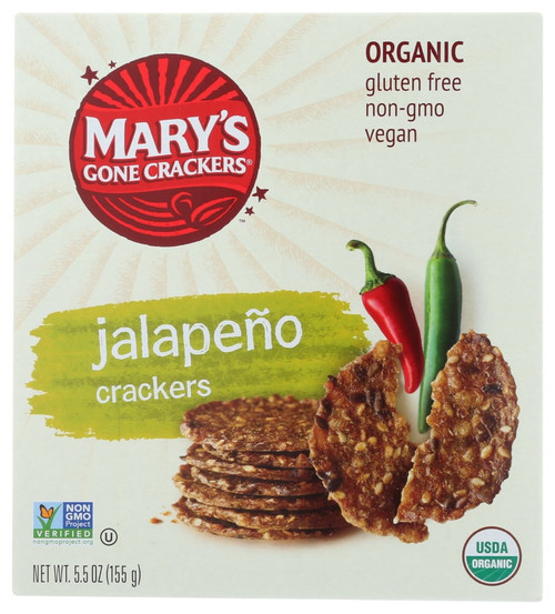 Mary's Gone Crackers Hot 'n Spicy Jalapeno Crackers , 5.5 Oz