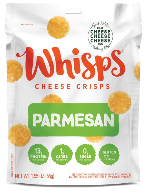 Whisps Parmesan Cheese Crisps, Keto Friendly Snacks, 1.95 Oz
