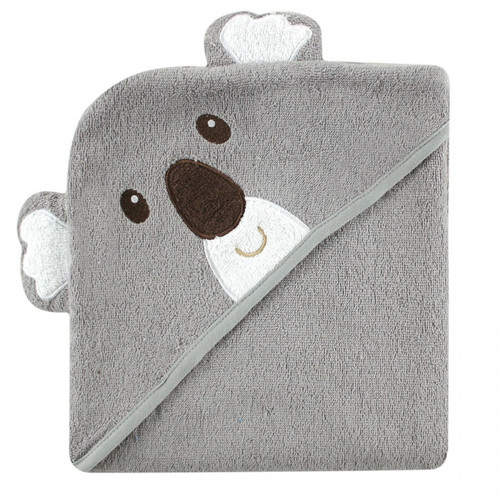 Luvable Friends Baby Unisex Cotton Animal Face Hooded Towel, Koala, One Size