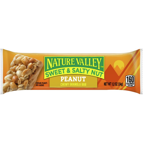 Advantus Gem42067 Granola Bars, Sweet And Salty Nut Peanut Cereal, 1.2 Oz Bar, 16/box