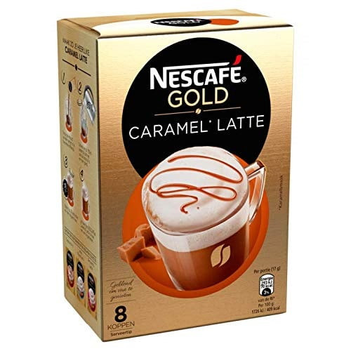 Nescafe Gold Instant Coffee - Latte Caramel 8 Sachets - 136g/4.80oz