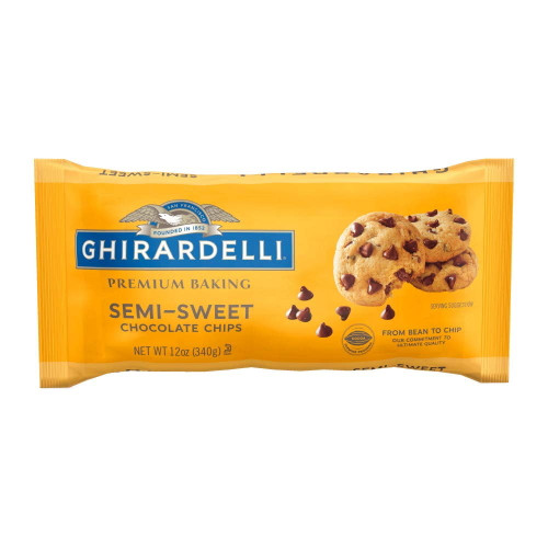 Ghirardelli Premium Baking Chips Semi Sweet Chocolate 12 Oz Pack Of 2
