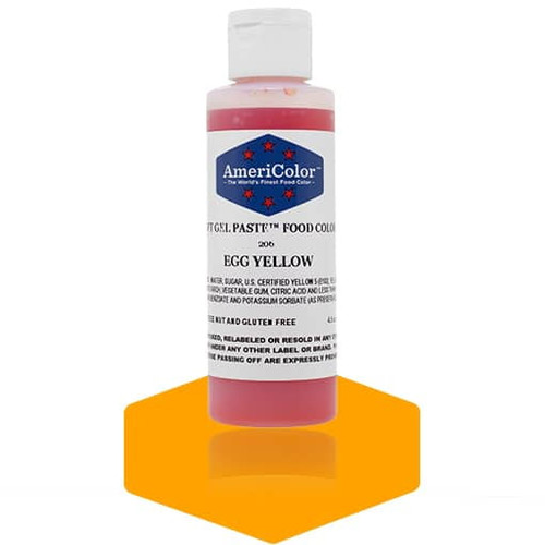 Americolor, Soft Gel Paste Food Color, Egg Yellow 4.5 Oz