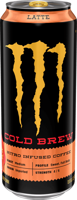 Java Monster Nitro Cold Brew Latte, Coffee + Energy Drink, 13.5 Fl Oz