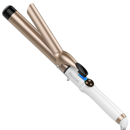 Hoson 1 1/4 Inch Curling Iron Professional Ceramic Tourmaline Coating Barrel Hair Curler, Lcd Display With 9 Heat Setting(225°f To 450°f For All Hair Types, Glove Include)
