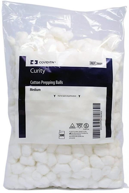 Curity Cotton Balls - 100% Cotton, Medium, White, 500 Count