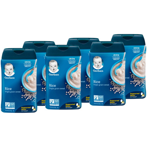 Gerber Single-grain Rice Baby Cereal, 8 Oz (pack Of 6)