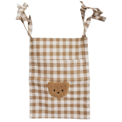 Mini Bear Cotton Hanging Storage Bag For Baby Crib And Stroller 7.68x7.48x9.84"