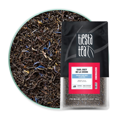 Tiesta Tea Earl Grey De La Creme, Creamy Earl Grey Loose Leaf Black Tea, 16 Oz