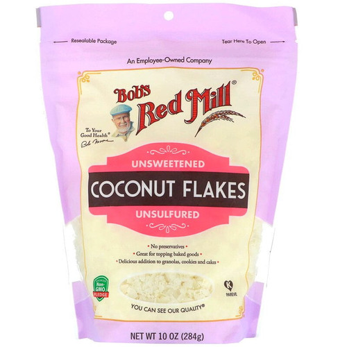Bob's Red Mill Coconut Flakes Unsulfured Unsweetened 10 Oz Pack Of 2