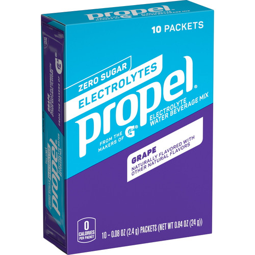 Propel Powder Packets With Electrolytes, Vitamins And No Sugar, Grape, 0.08 Oz, 10 Packets