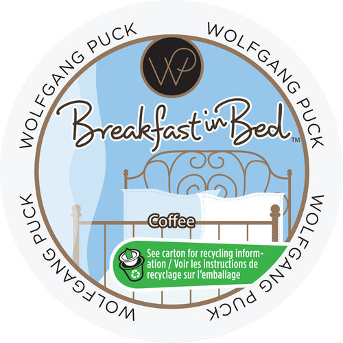 Wolfgang Puck Breakfast In Bed Medium Roast Coffee, For Keurig K Cups Brewers, 24 Count