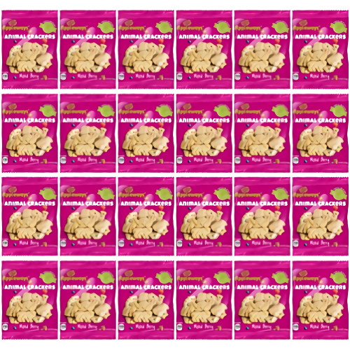 Mixed Berry Animal Crackers By Appleways | .9 Ounce | Pack Of 24