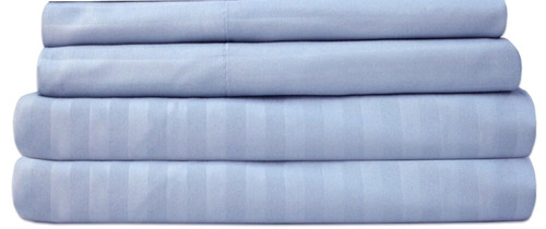 Ruthy's Textile King 500 Thread Count Cotton Bed Sheets Set Hotel Luxury- Extra Soft -easy Fit Light Blue