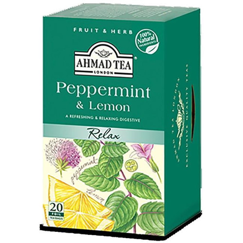 Ahmad Herbal Tea - Peppermint Lemon Tea 20 Bags - 30g