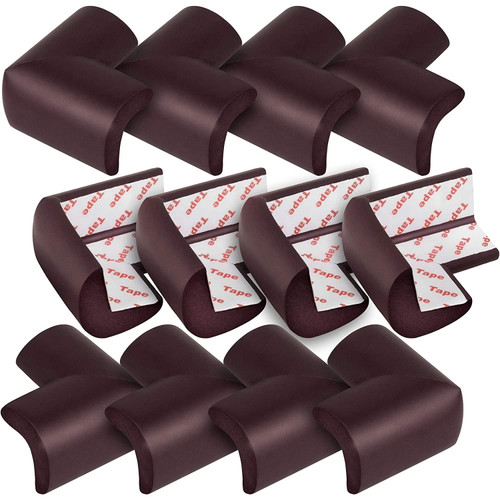 Soft Corner Protector, Baby Safety Cushion, Corner Bumpers For Furniture, Corner Proofing For Baby, Corner Cushion,safety Table Edge Protector, Baby Proofing Edge, Corner Guards, 12 Pack, Brown