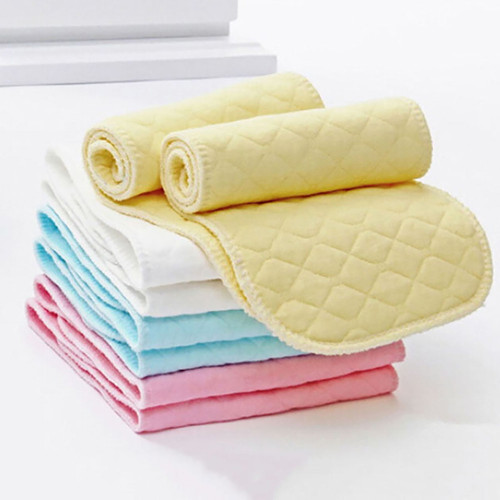 Dream Lifestyle 10 Pcs Three Layers Cotton Baby Wipes - Reusable And Washable Saves Money - Cotton - Soft And Durable - Colorful - 13 X 5 Inches Each
