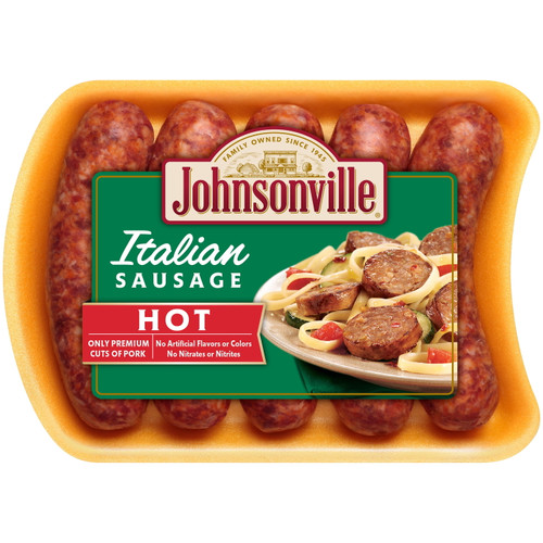 Johnsonville Hot Italian Sausage, 5 Links, 1 Lb 3 Oz (fresh)