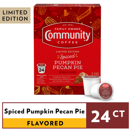 Community Coffee Spiced Pumpkin Pecan Pie Pods For Keurig K-cups 24 Count