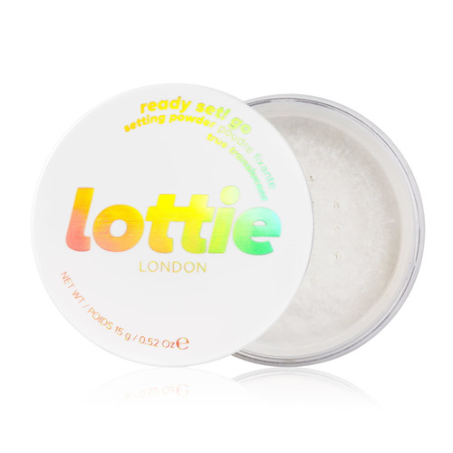Lottie London Ready Set! Makeup Setting Powder, 100% Vegan, True Translucent, 0.52 Oz