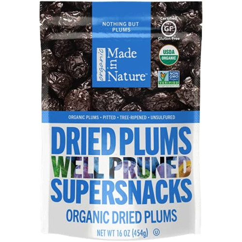 Made In Nature | Organic Dried Plums | Non-gmo, Unsulfured Vegan Snack | 16 Ounce