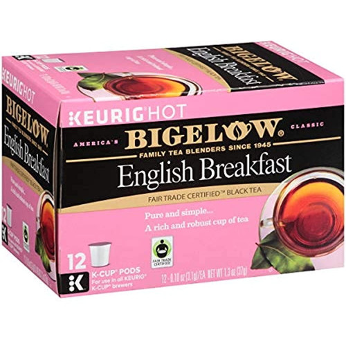 Bigelow English Breakfast Black Tea Keurig K-cups, Caffeinated Black Tea, 12 Count Box