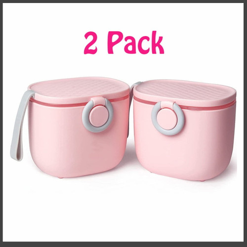 Lollanda Baby Formula Dispenser 4.41oz Milk Powder Dispenser Candy Fruit Box, Snack Containers With Carry Handle And Scoop Travel Outdoor Activities For Infant Toddler Children Travel