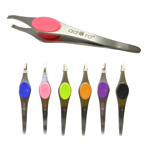 1 Stainless Steel Eyebrow Tweezer Slanted Precision Tip Hair Tweezerette 4inch