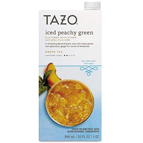 Tazo Iced Tea Concentrates, Peachy Green, 32 Oz