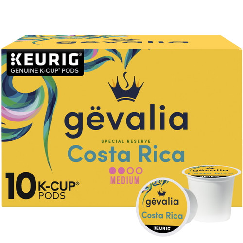 Gevalia Special Reserve Costa Rica Single Origin Medium-dark Roast K-cup® Coffee Pods, 10 Ct. Box
