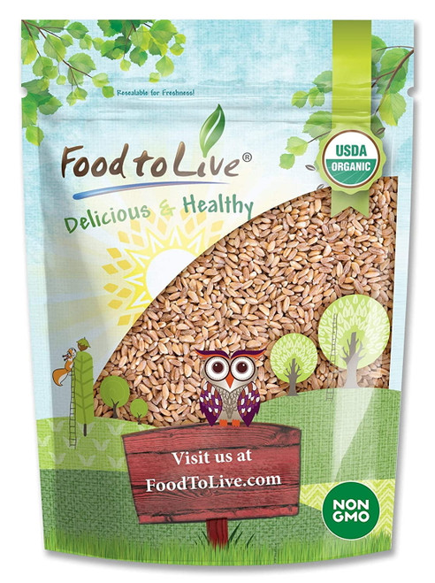 Organic Italian Pearled Farro, 5 Pounds — Non-gmo, Raw, Vegan, Kosher — By Food To Live