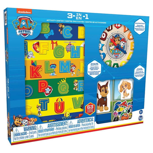 Paw Patrol 3-in-1 Activity Center Wood Puzzles (63 Pieces)