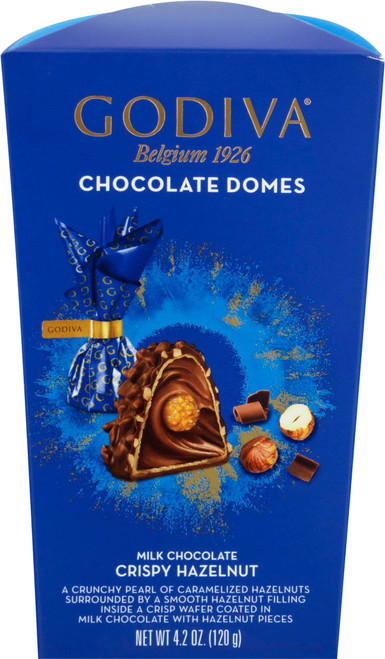 Godiva Chocolate Domes Iwc Crispy Hazelnut Carton 4.2oz *
