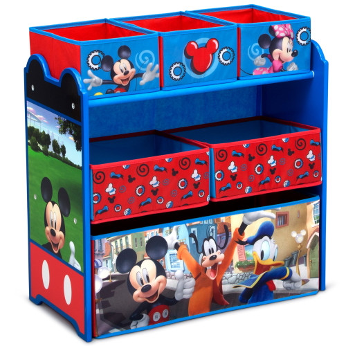 Disney Mickey Mouse 6 Bin Design And Store Toy Organizer By Delta Children
