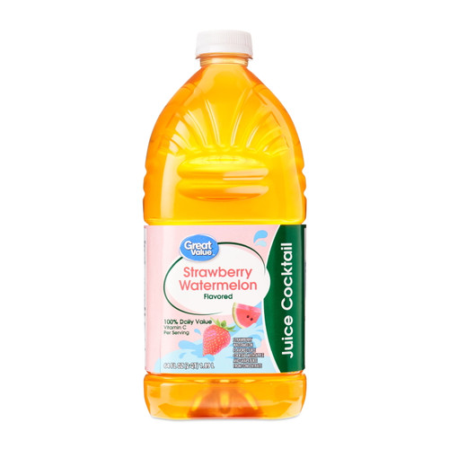 Great Value Strawberry Watermelon Flavored Juice Cocktail, 64 Fl Oz