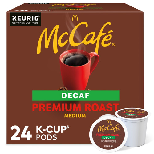 Mccafe Decaf Premium Roast Coffee K-cup Coffee Pods, Medium Roast, 24 Count For Keurig Brewers